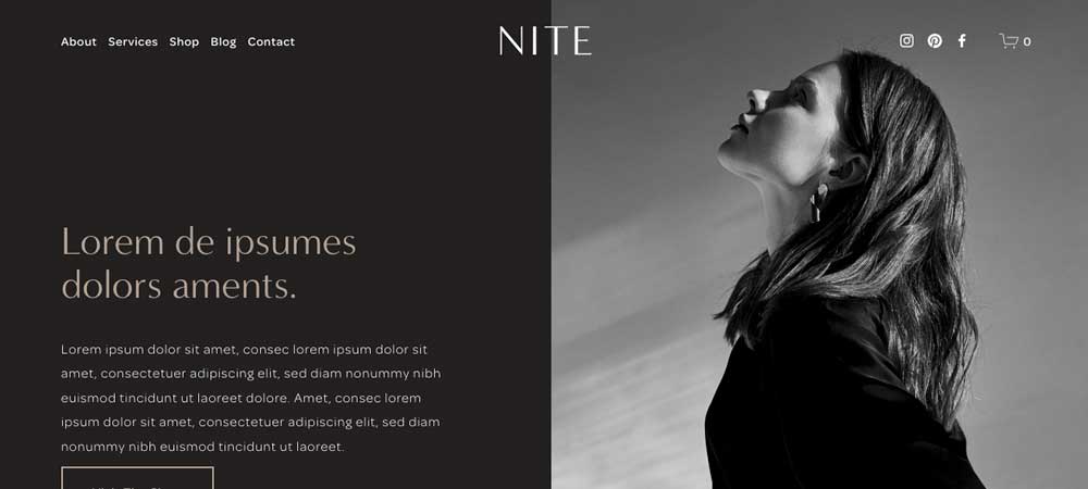 Nite - Go Live - Squarespace template for Bloggers